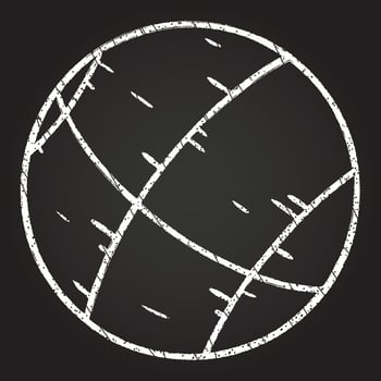 Basketball Chalk Drawing vector