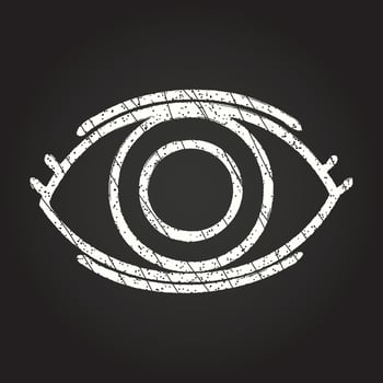 Eye Symbol Chalk Drawing vector