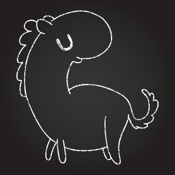 Horse Chalk Drawing vector