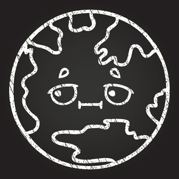 The Earth Chalk Drawing vector