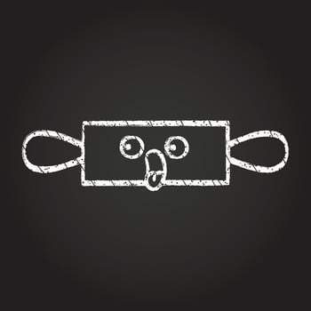 Rolling Pin Chalk Drawing vector