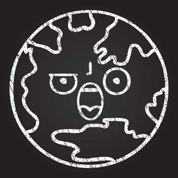 The Earth Chalk Drawing vector