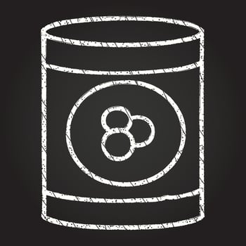 Canned Fruit Chalk Drawing vector