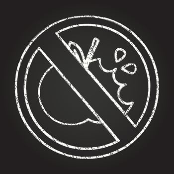 Fruit Ban Chalk Drawing vector
