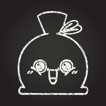 Christmas Sack Chalk Drawing vector