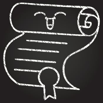 Certificate Chalk Drawing vector