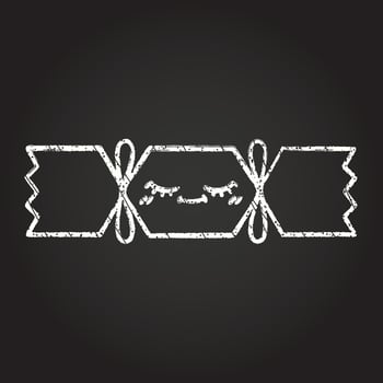 Christmas Cracker Chalk Drawing vector