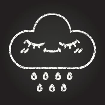 Weather Cloud Chalk Drawing vector