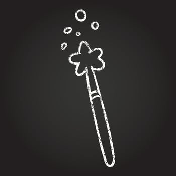 Magic Wand Chalk Drawing vector
