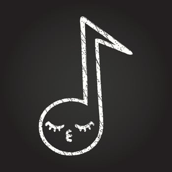 Musical Note Chalk Drawing vector