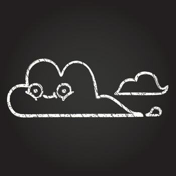 Cloud Chalk Drawing vector