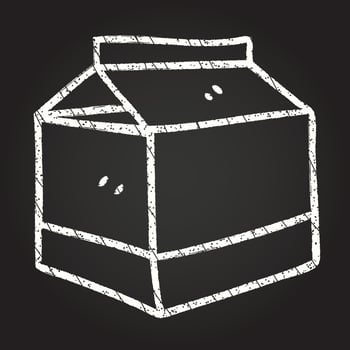 Milk Carton Chalk Drawing vector