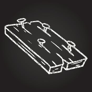 Old Plank Chalk Drawing vector
