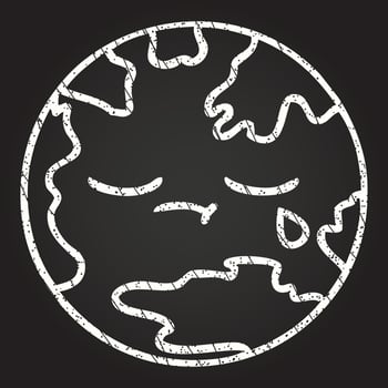 World Chalk Drawing vector