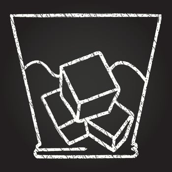 Iced Drink Chalk Drawing vector