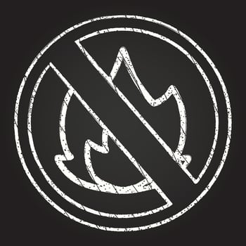 Fire Ban Chalk Drawing vector
