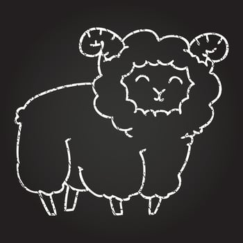 Sheep Chalk Drawing vector