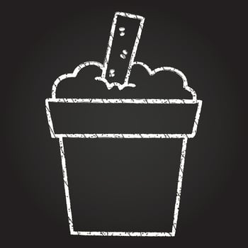 Ice Cream Chalk Drawing vector