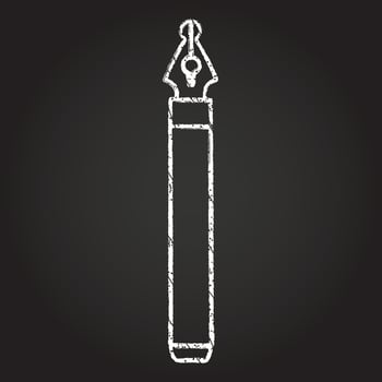 Fountain Pen Chalk Drawing vector
