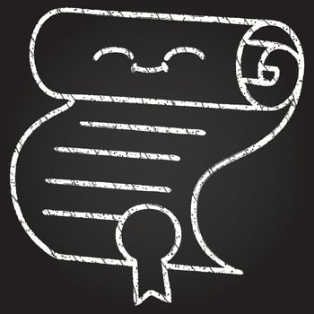 Certificate Chalk Drawing vector