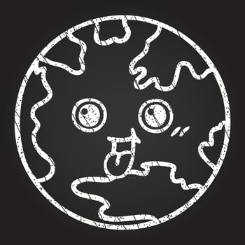 Globe Chalk Drawing vector