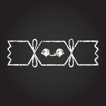 Christmas Cracker Chalk Drawing vector