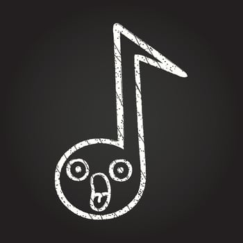 Musical Note Chalk Drawing vector