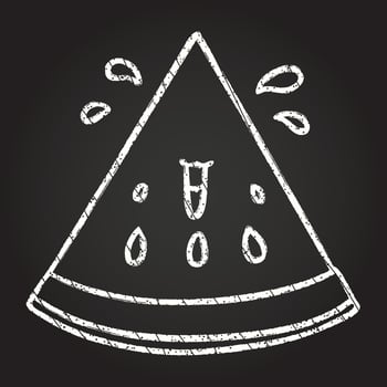 Watermelon Chalk Drawing vector
