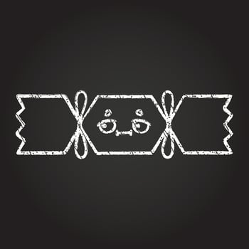 Christmas Cracker Chalk Drawing vector