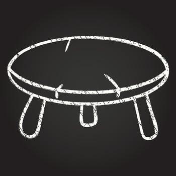 Round Table Chalk Drawing vector