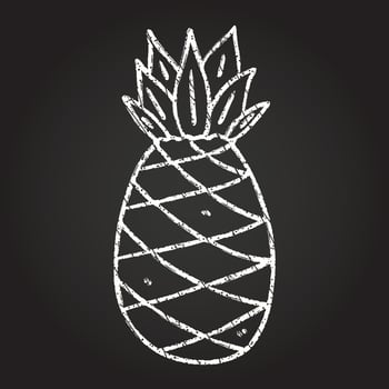 Pineapple Chalk Drawing vector