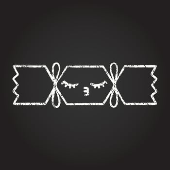 Christmas Cracker Chalk Drawing vector