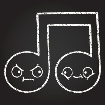 Musical Note Chalk Drawing vector