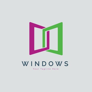 windows modern logo template design for brand or company and other vector