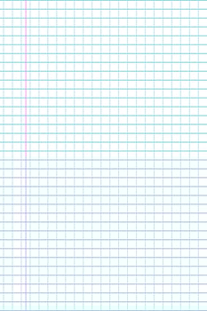 Notebook paper background. Grid note document vector