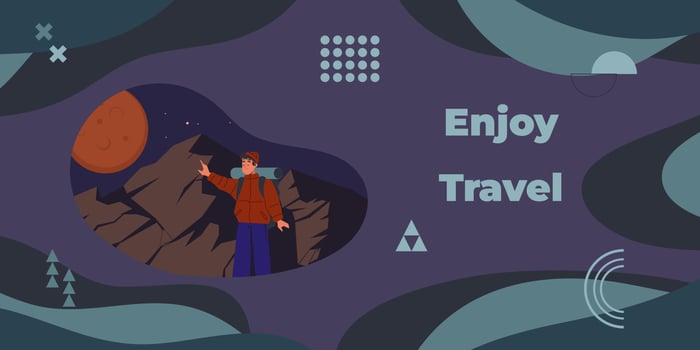 Enjoy trip and travel vector