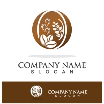 coffee bean icon drink logo images vector