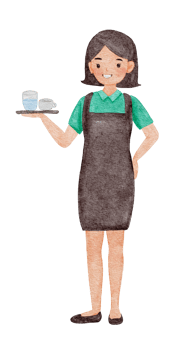 watercolor illustration waiter png