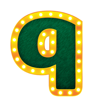 q retro cinema light bulb sign alphabet png