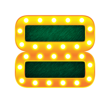equal retro cinema light bulb sign alphabet png