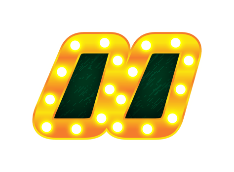 double retro cinema light bulb sign alphabet png