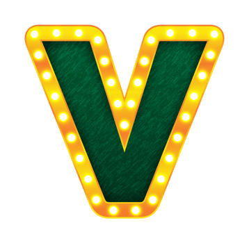 v retro cinema light bulb sign alphabet png