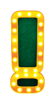 exclamation retro cinema light bulb sign alphabet png