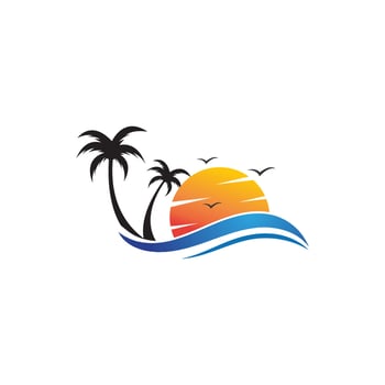Summer beach Vector icon design illustration