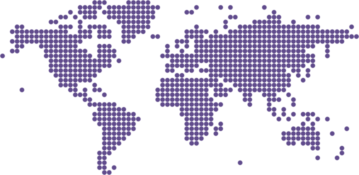 Violet circle shape world map. png