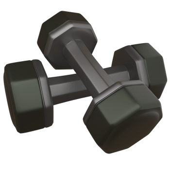 3d Dumbbells isolated object with high quality render png