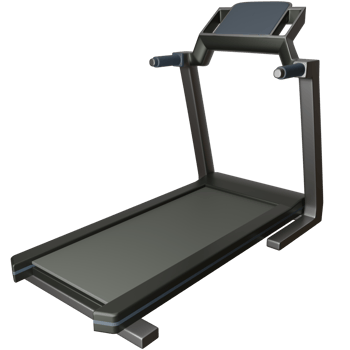 3d Treadmill isolated object with high quality render png