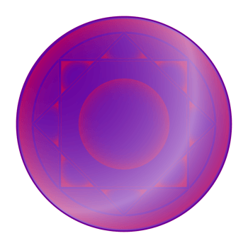 Amethyst jewel gemstone in realistic style. Colorful PNG illustration.