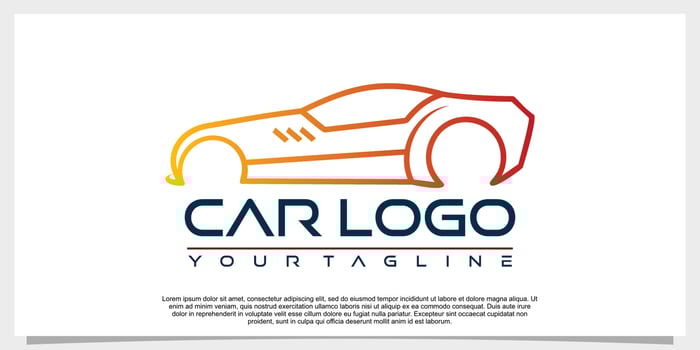 Sport car logo vector icon simple design Premium Vector