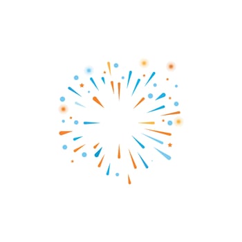 fire work icon Vector Illustration design Logo